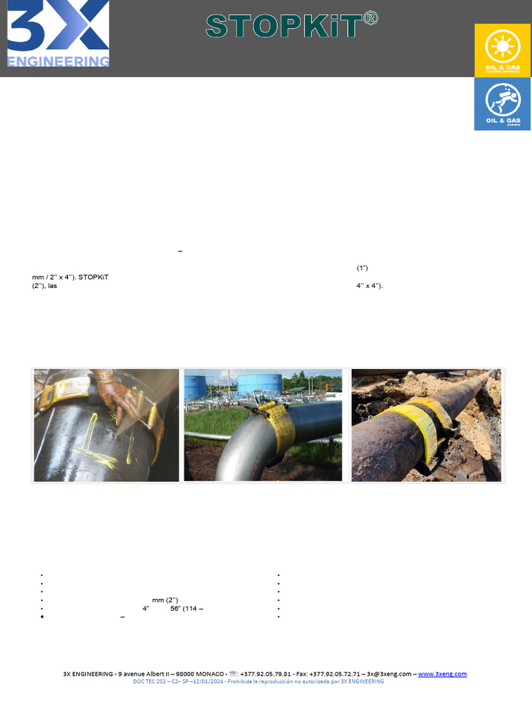 Sellado de Fugas de Tuberías STOPKiT® | PDF | Tornillo | Tubería ...