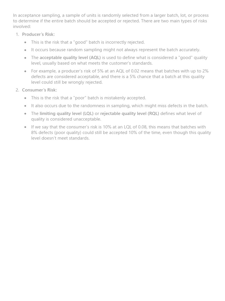 Producer Risk CR | PDF