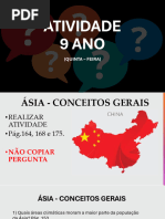 Atividade Adaptada: Geografia da Ásia | PDF | Ásia