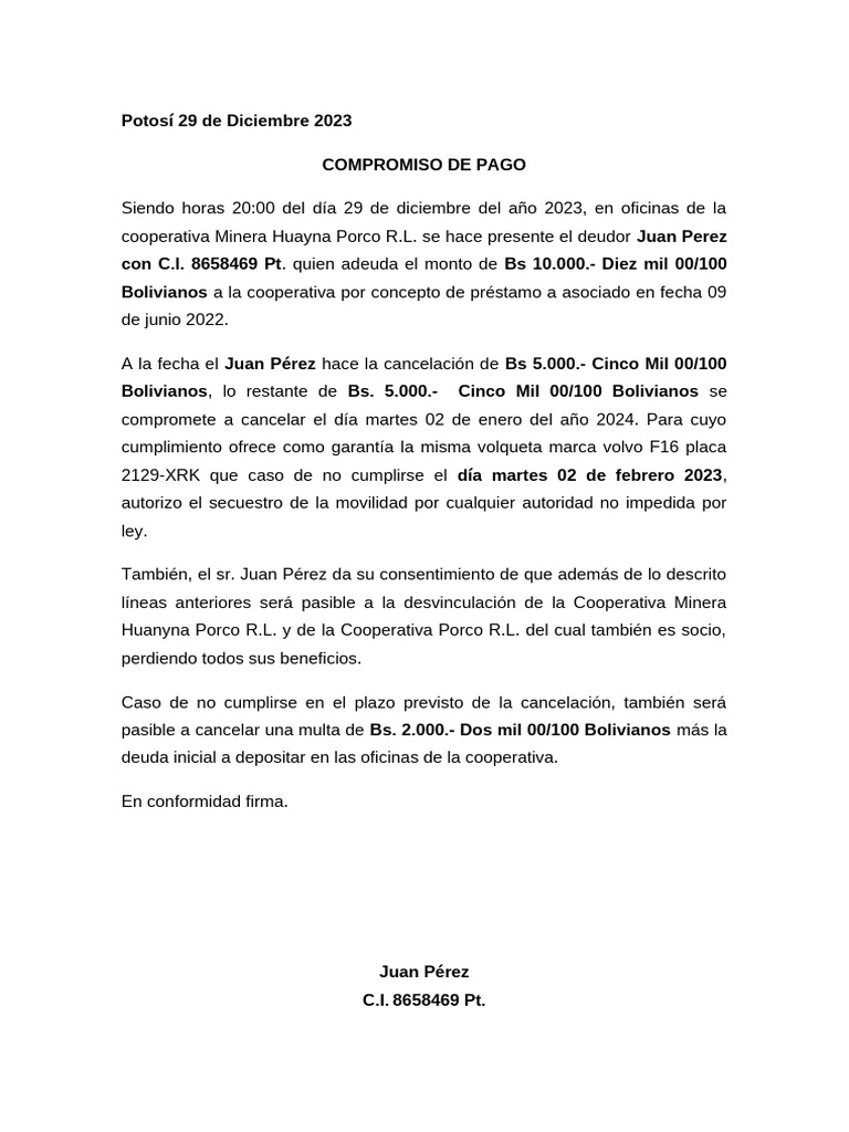 Compromisos | PDF