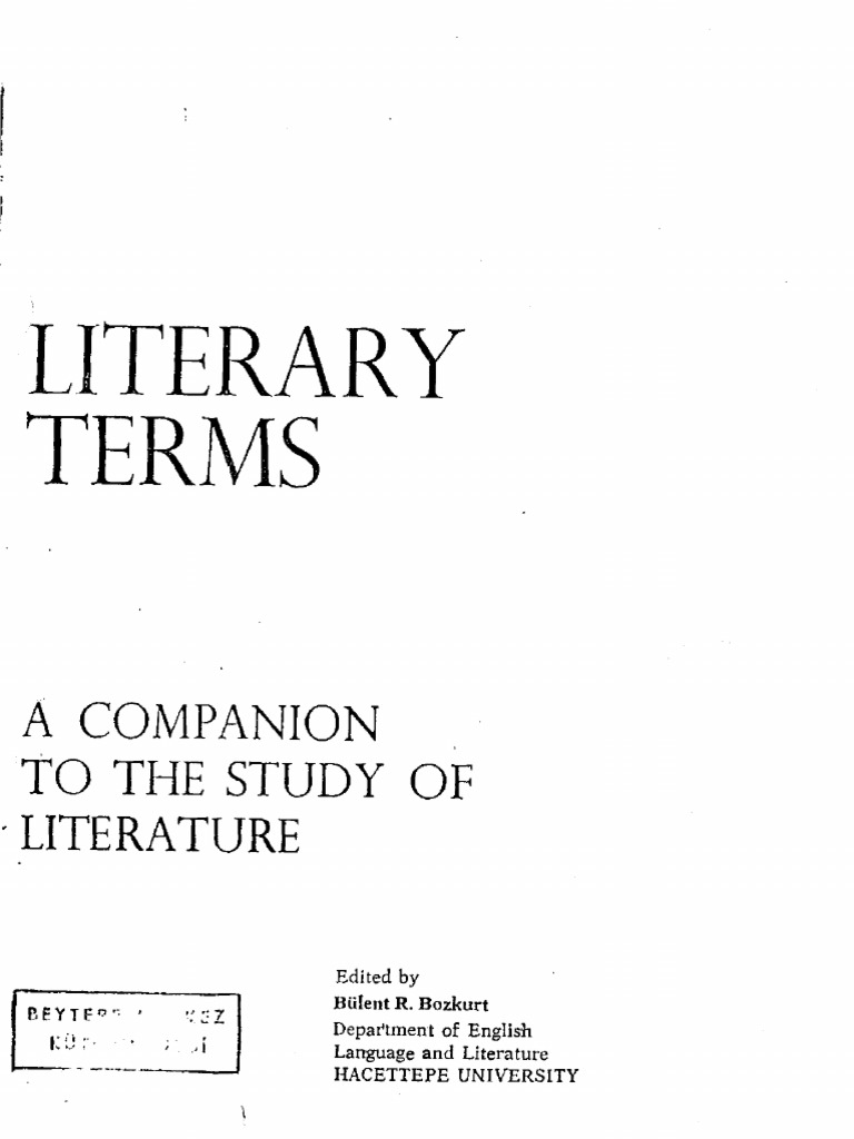 Literary Terms Study Guide | PDF | Ulysses (Novel)