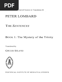 Sentences (Book 1-4) (Peter Lombard)