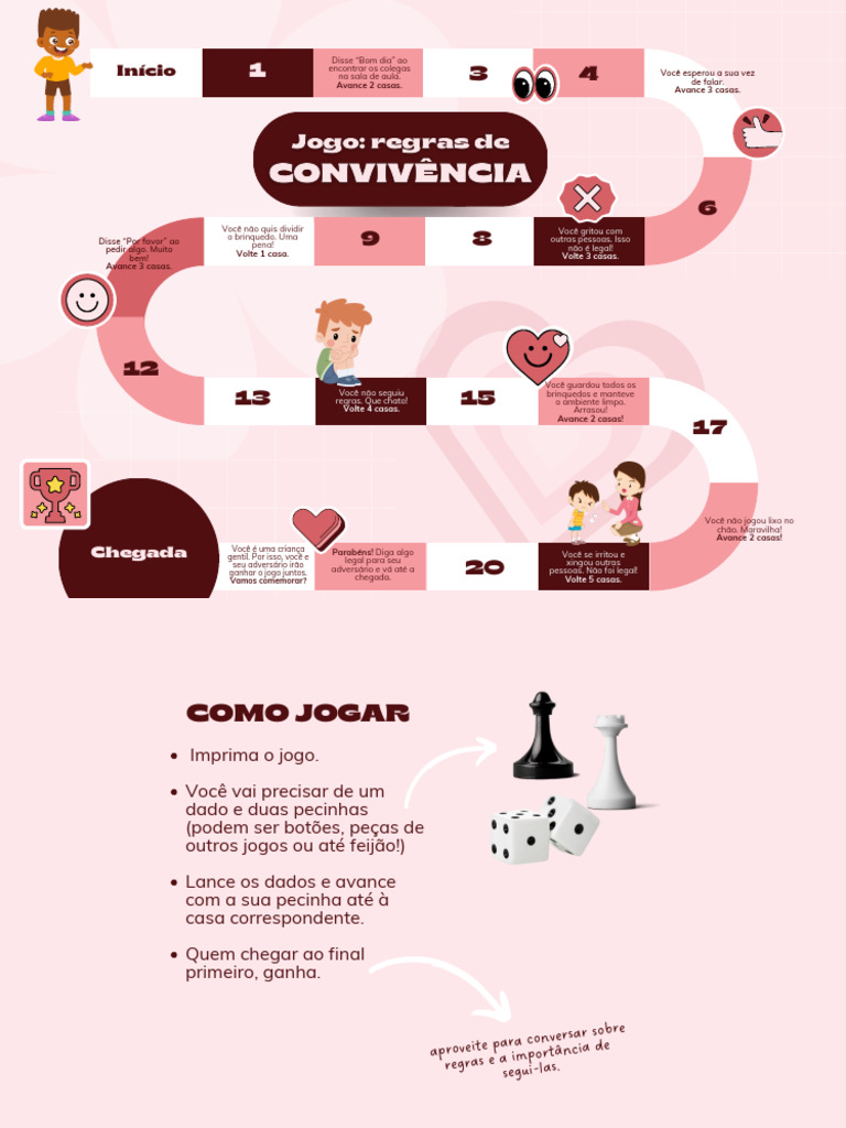 Jogo de Tabuleiro sobre Convivência Social | PDF