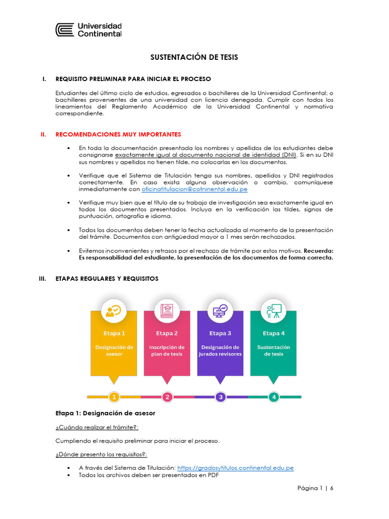 Proceso de Sustentación de Tesis en UC | PDF | Documento de identidad