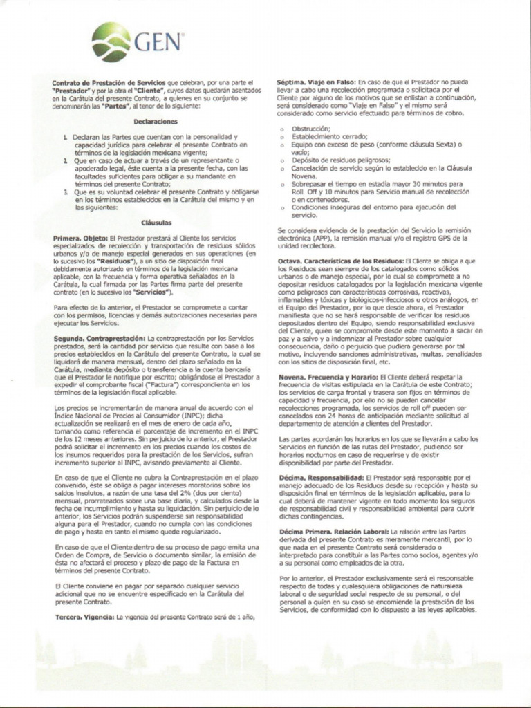 Gen Contrato General | PDF