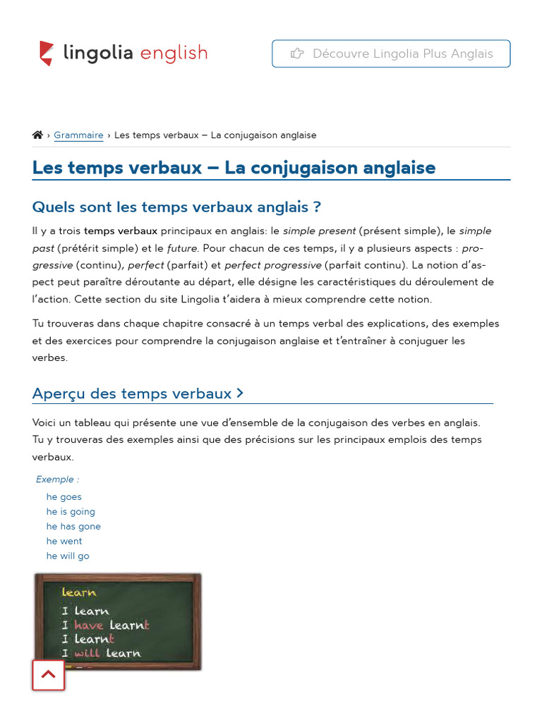 Comprendre les temps verbaux en anglais | PDF | Syntaxe | Morphologie ...