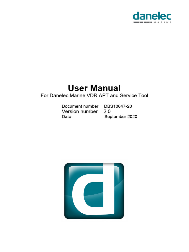 User Manual For Danelec Marine VDR APT Tool | PDF | Software | Mobile App