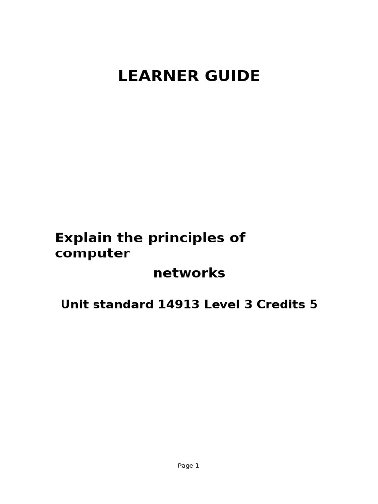 Principles of Computer Networks Explained | PDF | Computer Network ...
