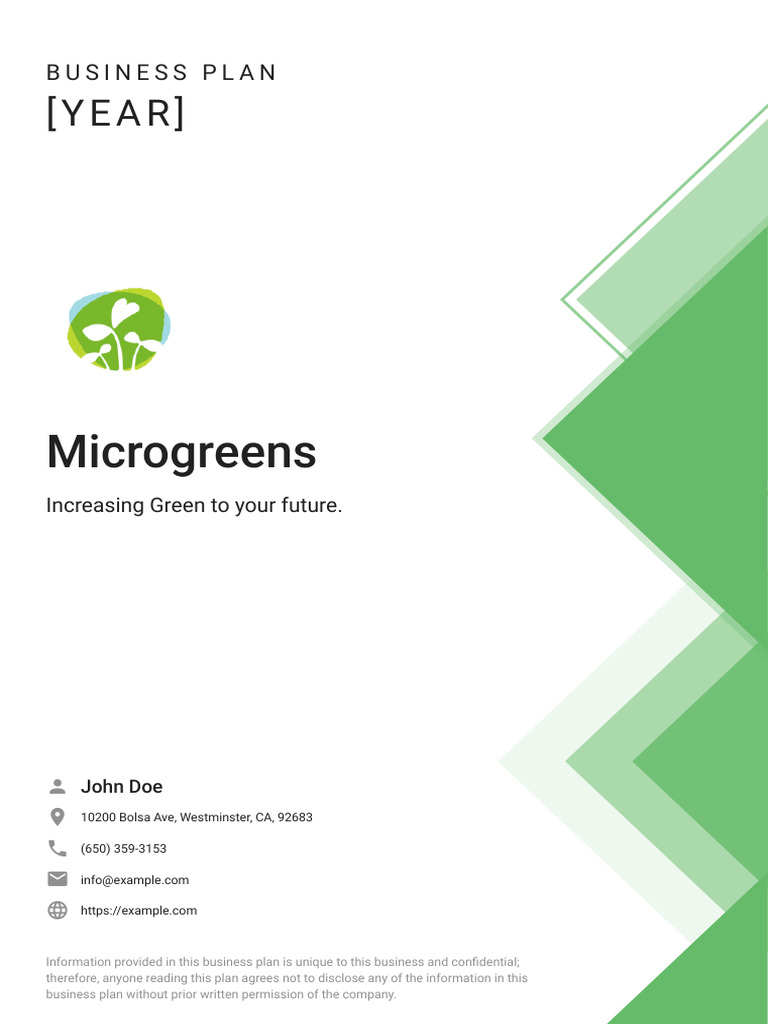 Microgreens Business Plan Overview | PDF | Marketing