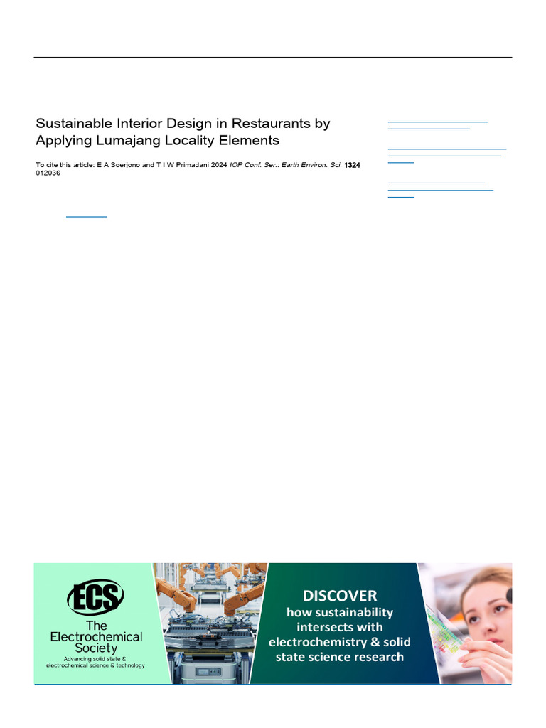 Sustainable Restaurant Design in Lumajang | PDF | Sustainable Design | Data