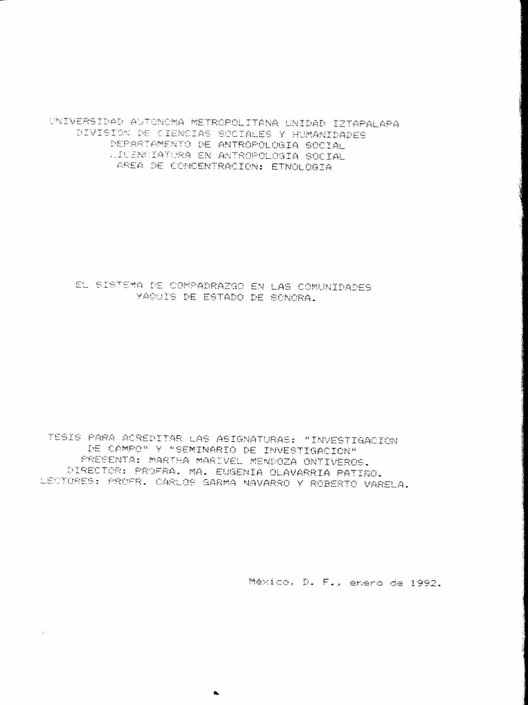 Mendez Compadrazgo Yaqui | PDF
