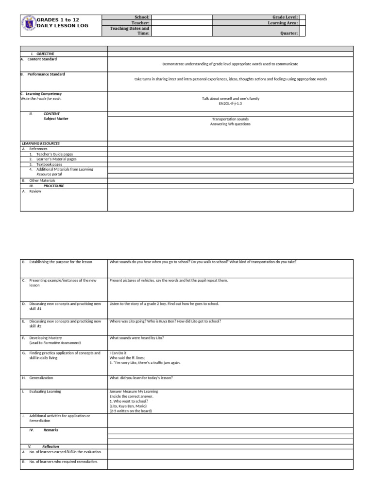Template For Final Output | PDF | Learning | Education Theory