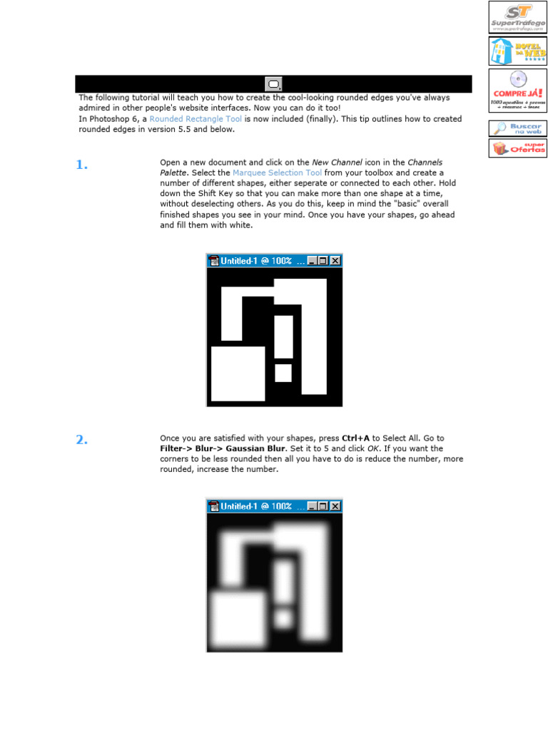 Create Rounded Edges in Photoshop | PDF