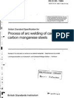 BS - 5135-1984 - Process of Arc Welding of Carbon and Carbon Manganese Steels