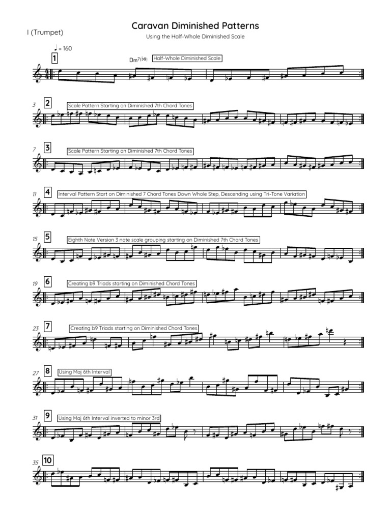 Caravan A Section Diminished Patterns - Parts | PDF