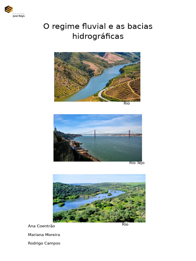 Características do Regime Fluvial em Portugal | PDF | Rio | Bacia ...