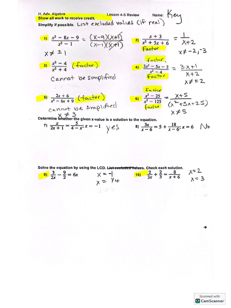 Lesson 4 5 review key 1 pdf