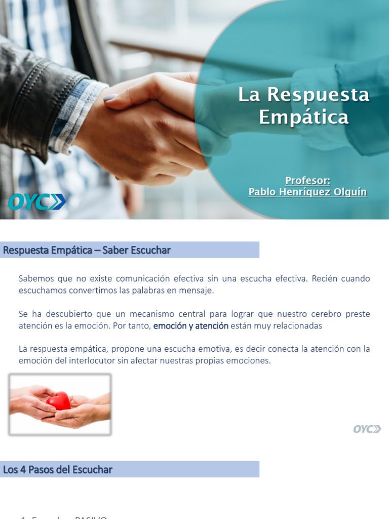 2. La Respuesta Empática | PDF | Las emociones | Empatía