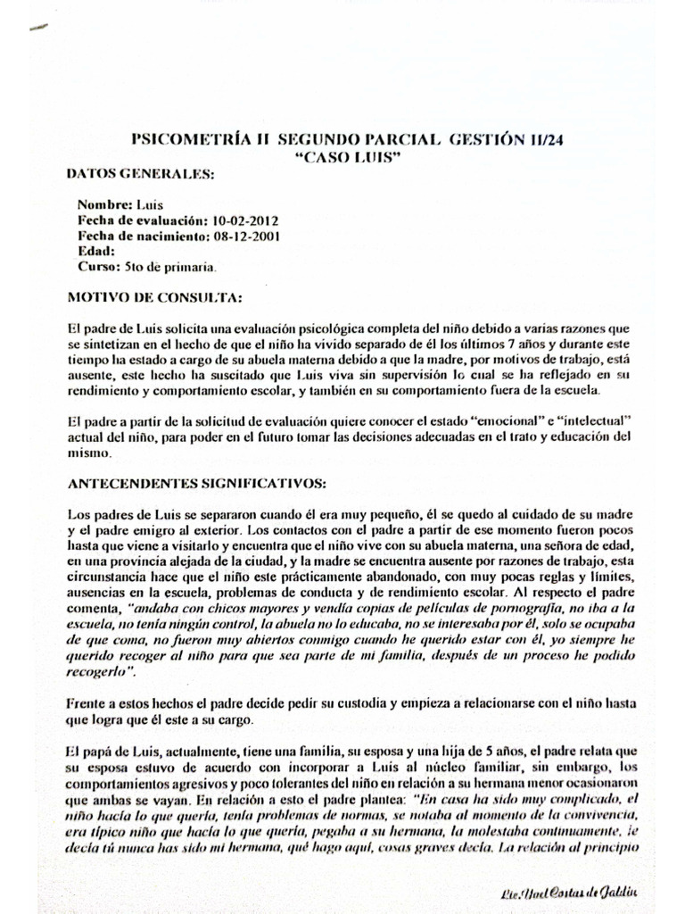 Caso Luis | PDF