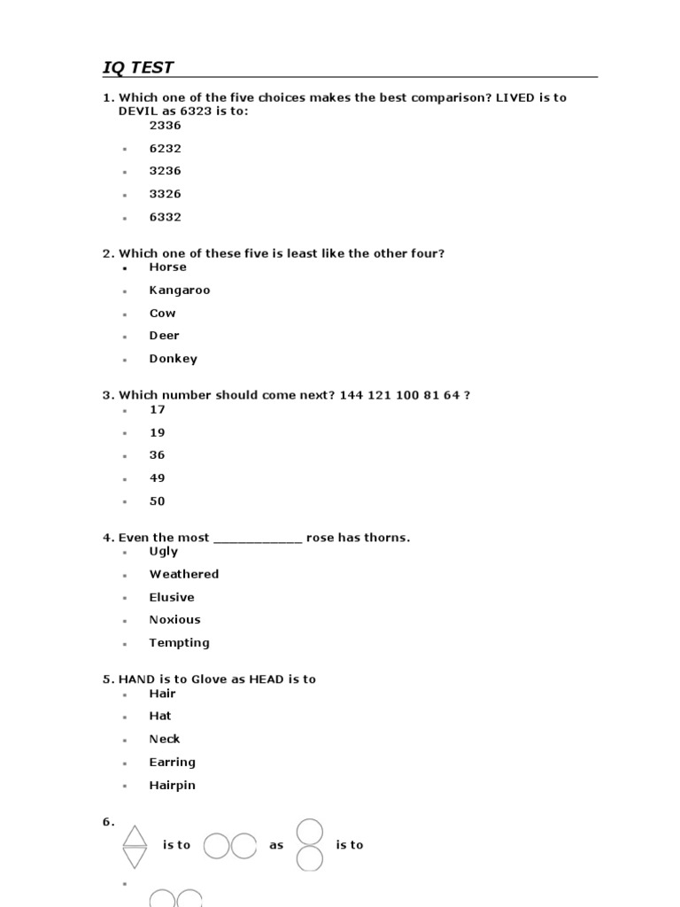 IQ Test Logic Questions and Answers | PDF | Epistemology | Logic