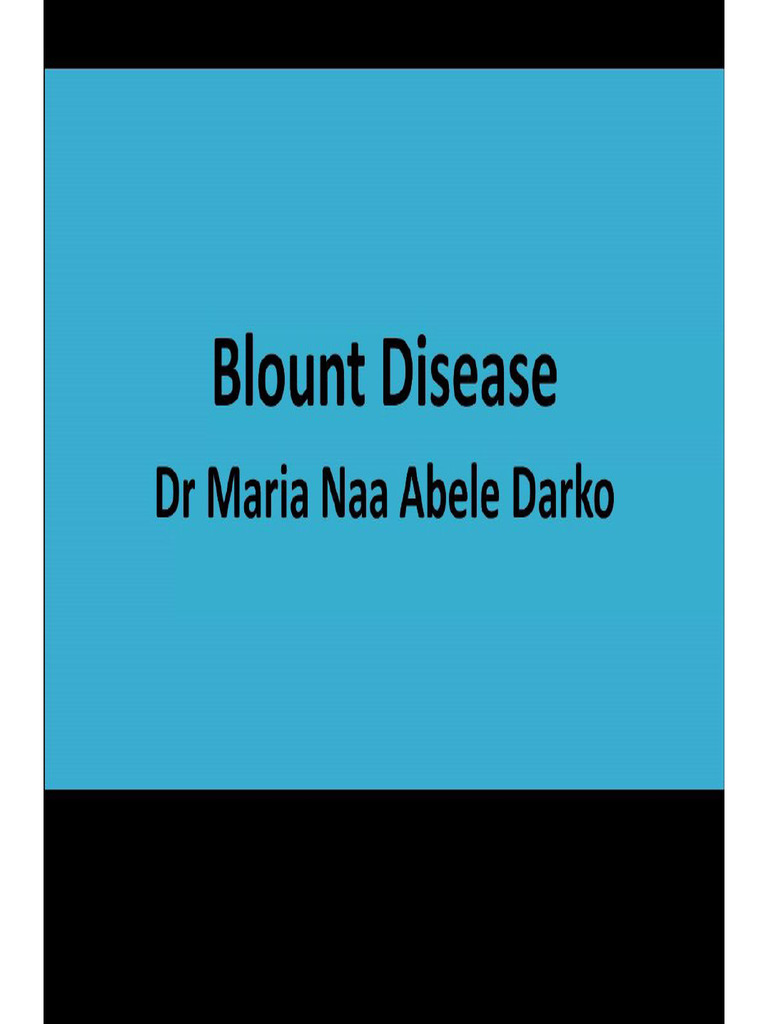 Blount Disease | PDF