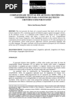 COMPLEXIDADE TEXTUAL EM ARTIGOS CIENTÍFICOS