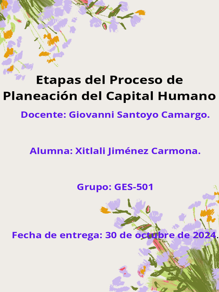 Etapas Del Proceso de Planeación Del Capital Humano. | PDF | Planificación