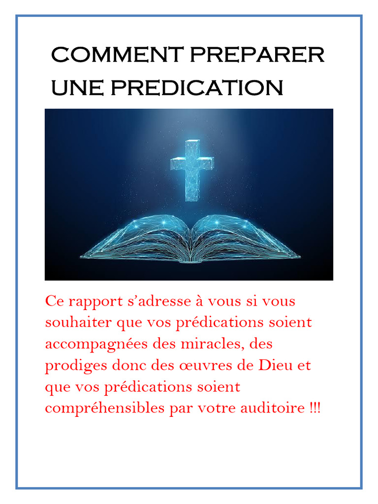 Préparation efficace d'une prédication | PDF | Jésus | Nouveau testament