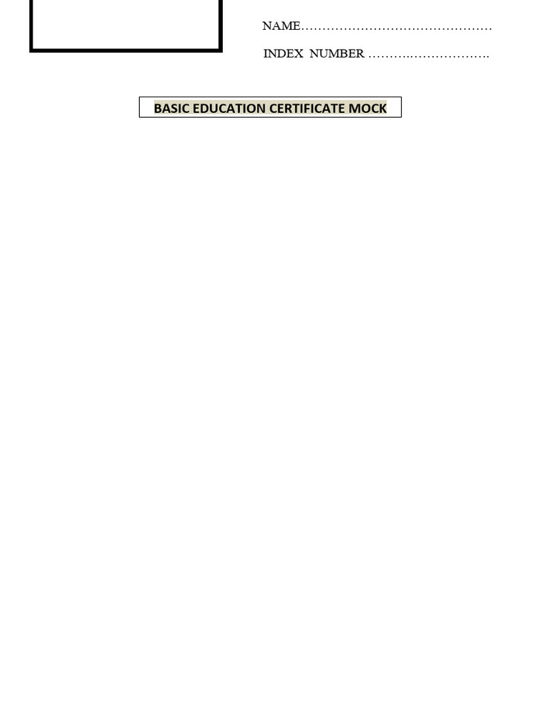 BECE Math Exam Prep | PDF | Angle | Mathematics