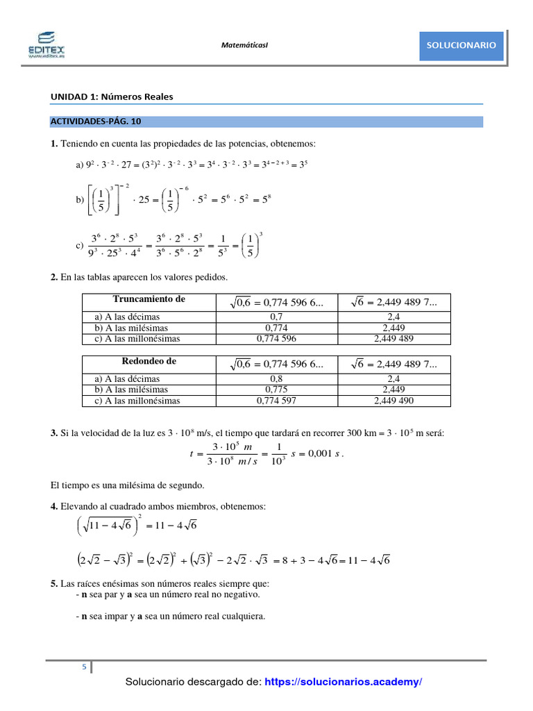 Solucionario Matemáticas 1 Bachillerato | PDF | Triángulo | Factorización