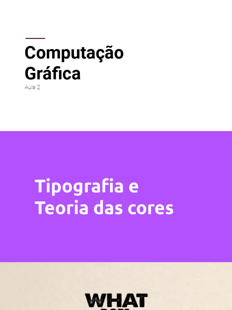 Aula2 Tipografia e Cores CG | PDF | Cor