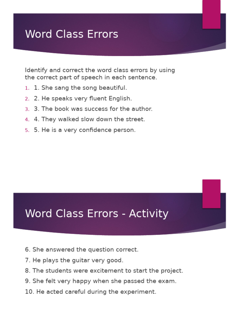 Word Class | PDF