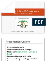 World Cleanup 2012 Conference - insight to cleanup preparations in Nepal!