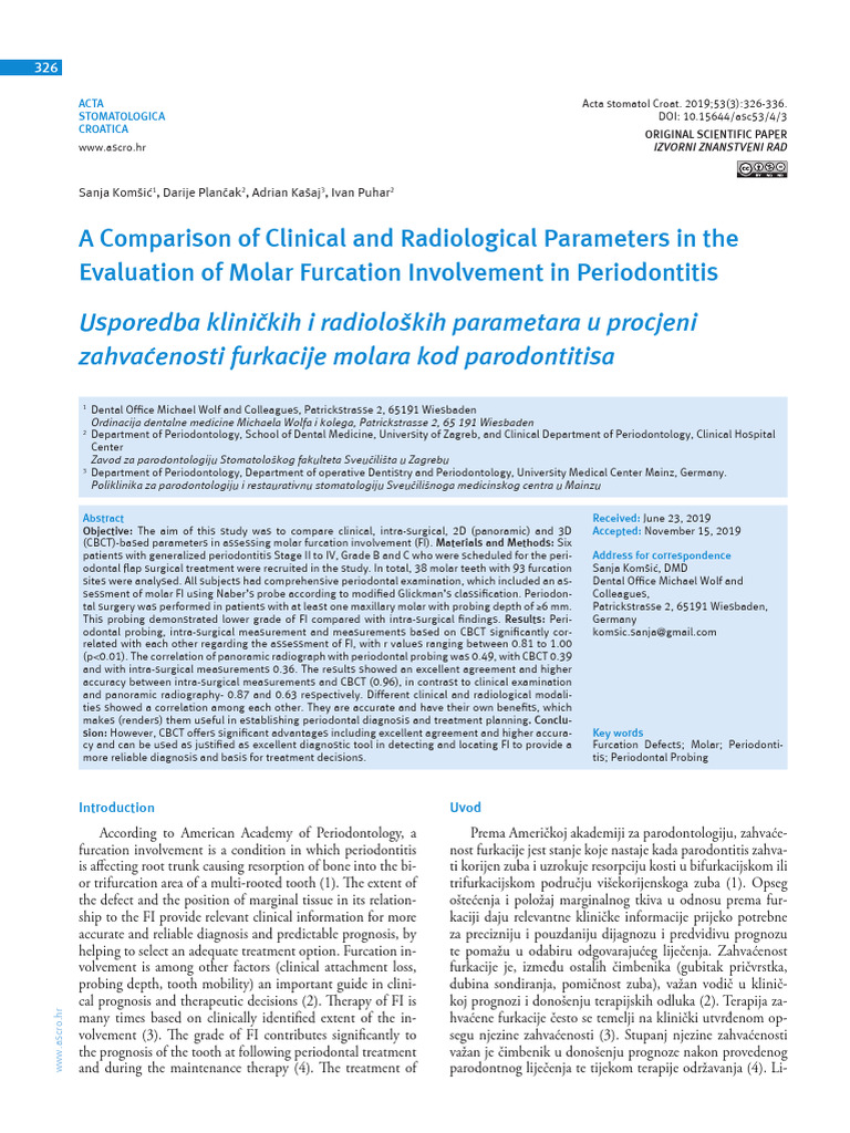 A Comparison of Clinical and Radiological Parameters in The Evaluation ...