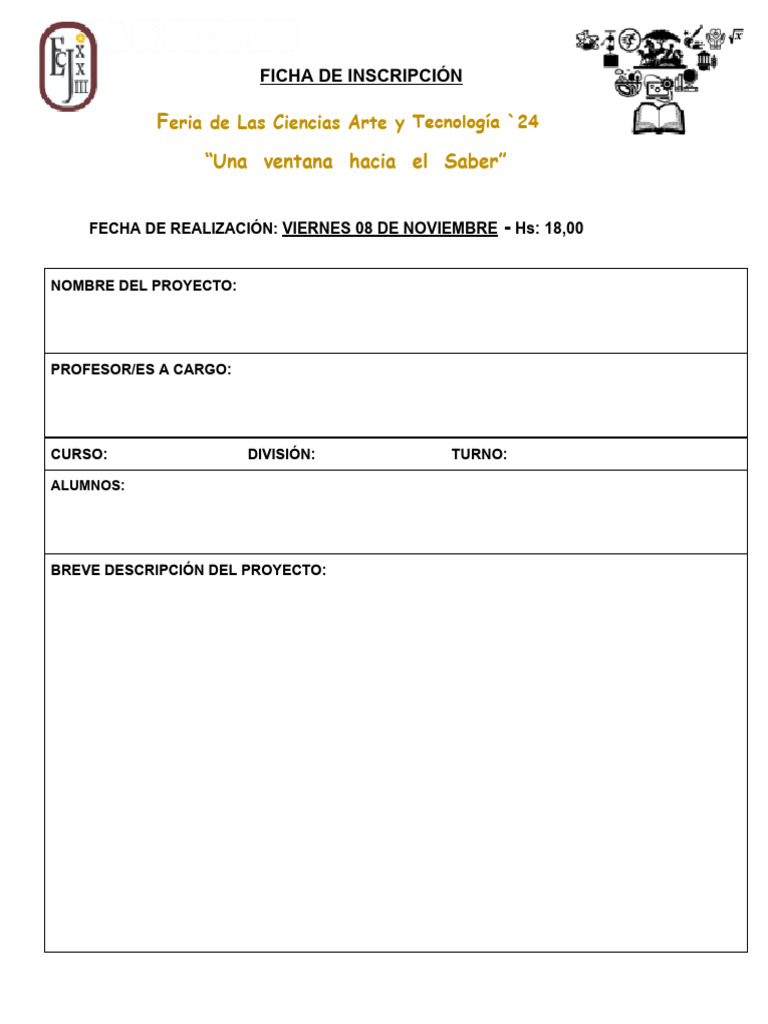 Inscripción Feria de Ciencias 2024 | PDF | Ciencias sociales