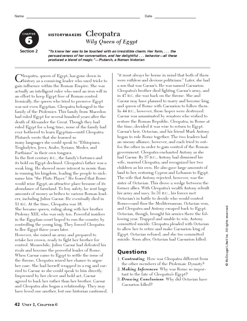 Cleopatra facts image