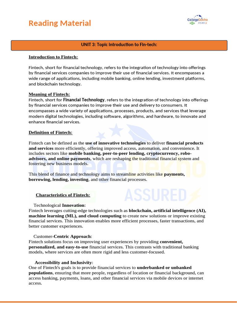 Introduction to Fintech Basics | PDF | Banknote | Gold Standard