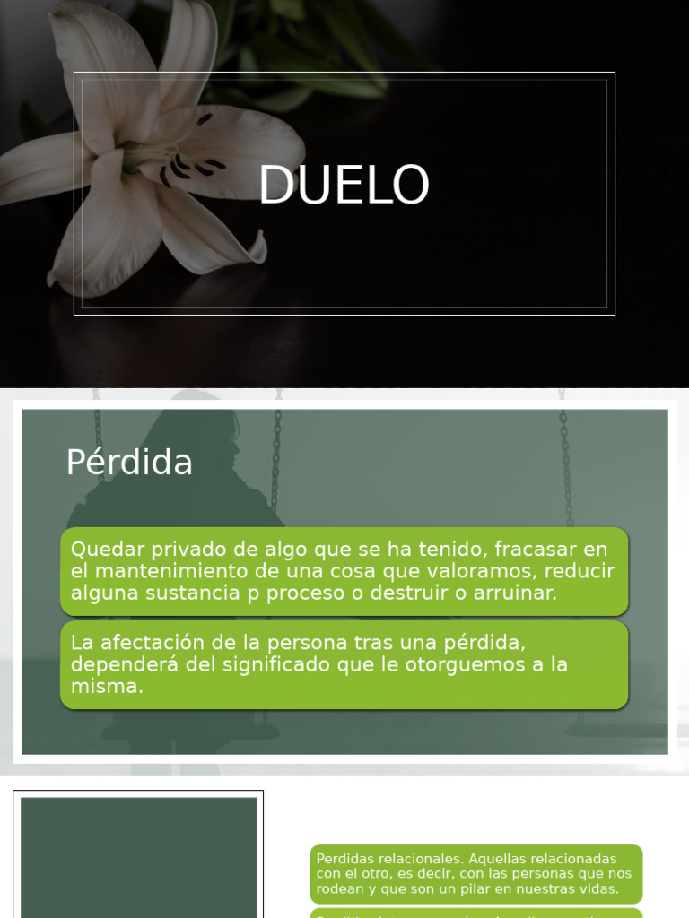 Tipos y Modelos del Duelo Emocional | PDF | Dolor | Las emociones