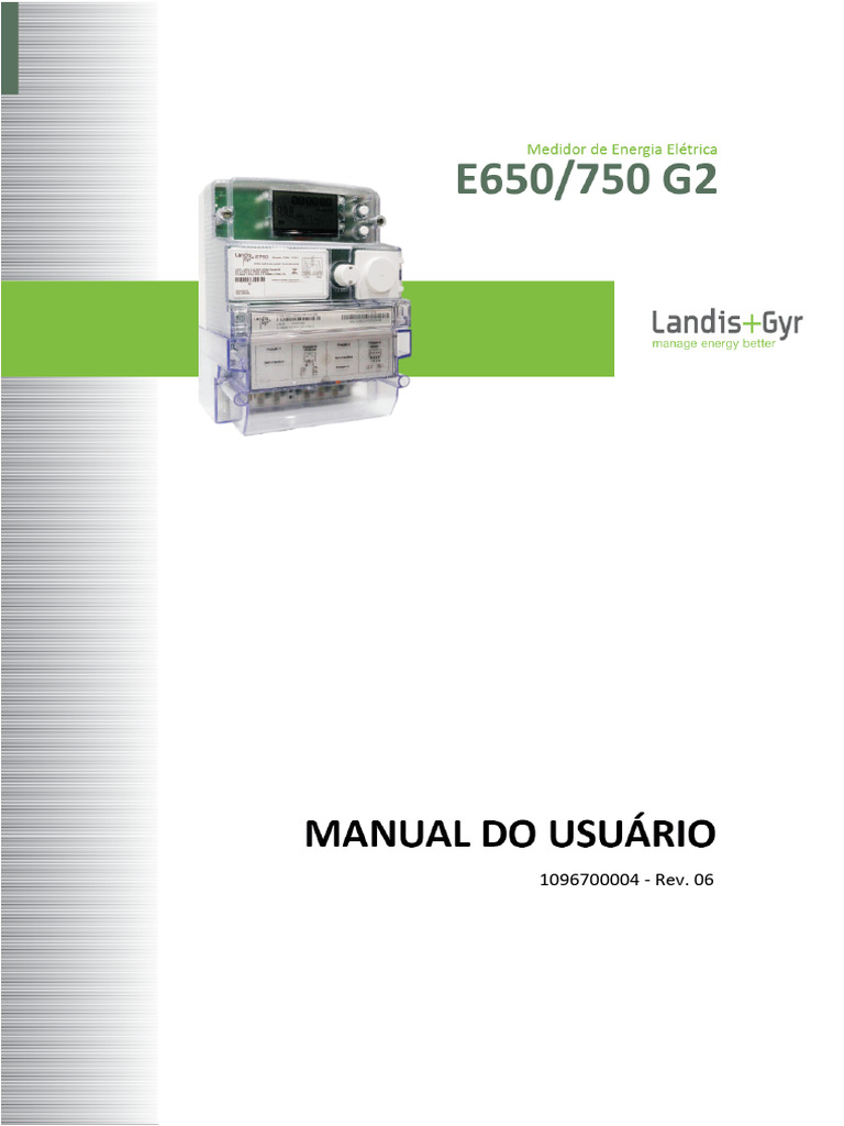Manual do Usuário E750/E650 Landis+Gyr | PDF | Segurança de ...