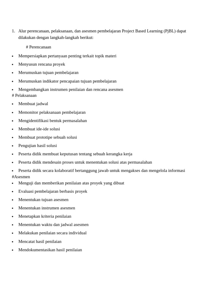Penerapan Project Based Learning di SMK | PDF