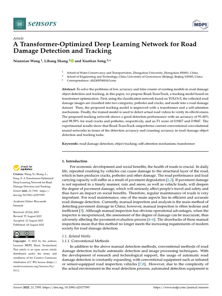 Sensors 23 07395 | PDF | Image Segmentation | Deep Learning