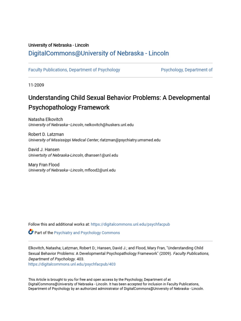 Child Sexual Behavior Problems Explained | PDF | Behavior | Human ...