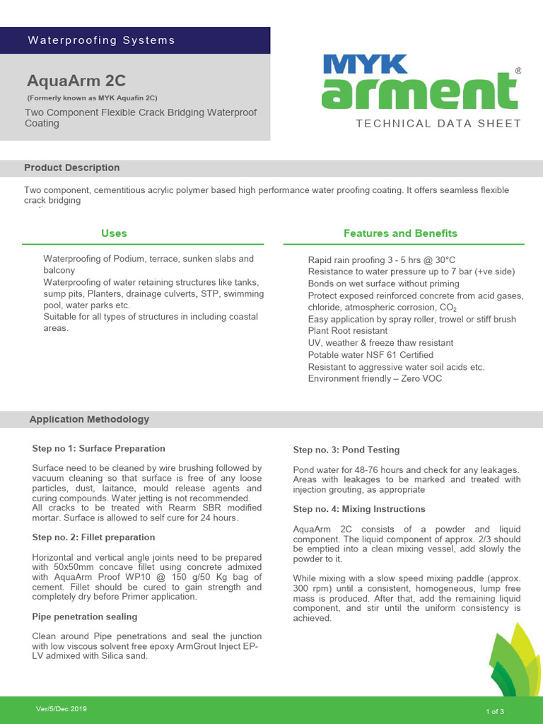 AquaArm-2C-Ver-5 | PDF | Concrete | Water