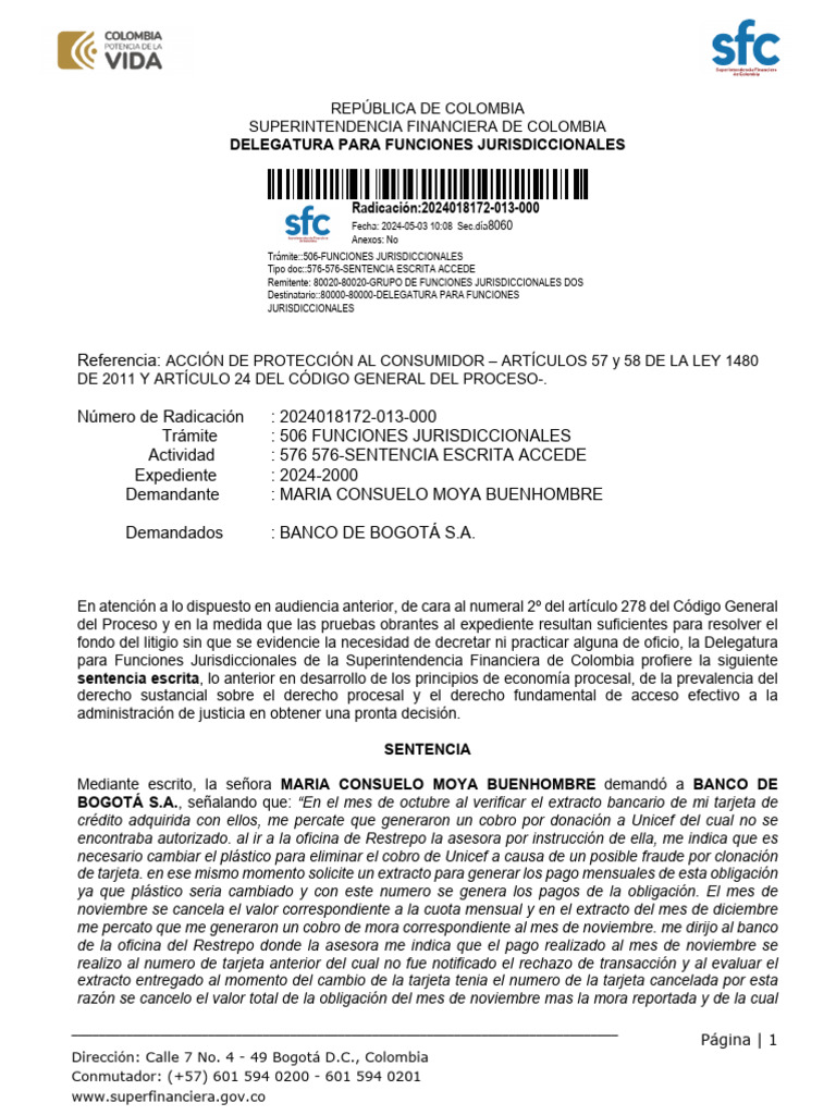 Exp_2024-2000_Sentencia_03-05-2024 | PDF | Bancos | Jurisdicción
