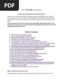 Frequently Asked Questions - Online Data Analyst (CS)