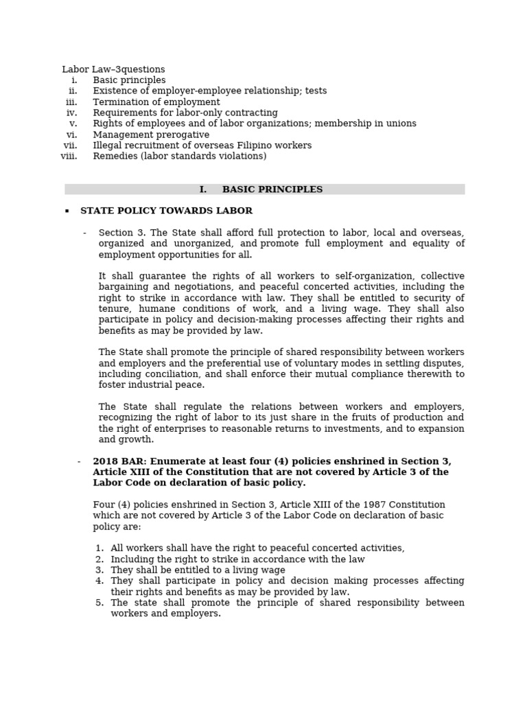 Labor | PDF | Employment | Labour Law