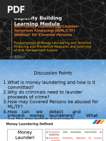 Compliance - ML, TF & PF | PDF | Money Laundering | Terrorism Financing