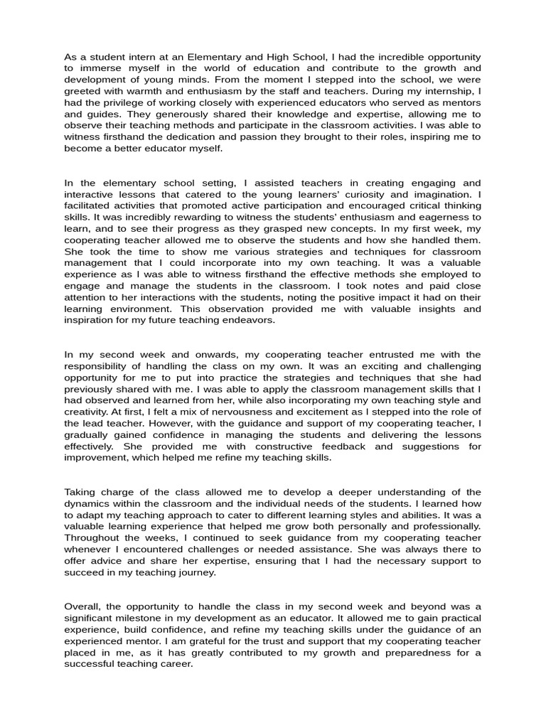 Narrative Pdf Teachers Mentorship