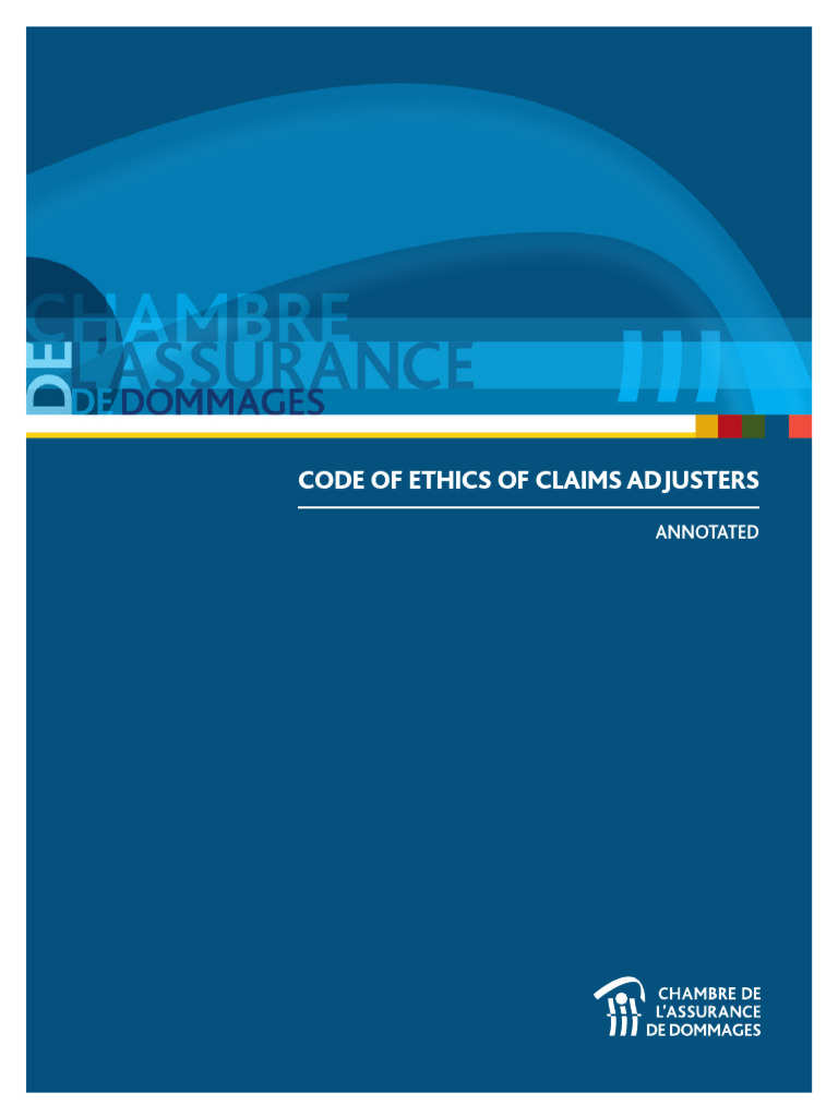 11-Code of Ethics - Adjusters | PDF | Conflict Of Interest | Insurance