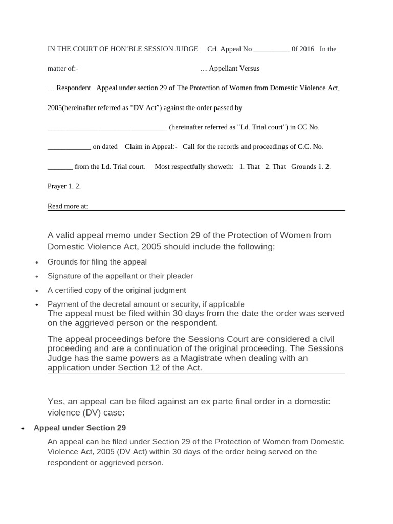 DV Appeal Memo | PDF | Politics | Law